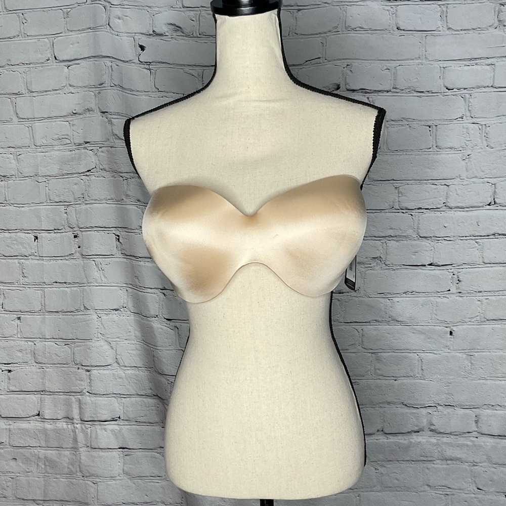 Maidenform Nude Strapless Stay Up Power Band Bra 40D NWT